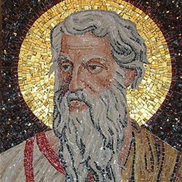 Immagine di S. Paolo. Chiesa di S. Gabriele; cornice di ottone e mosaico, cm.60x80.
