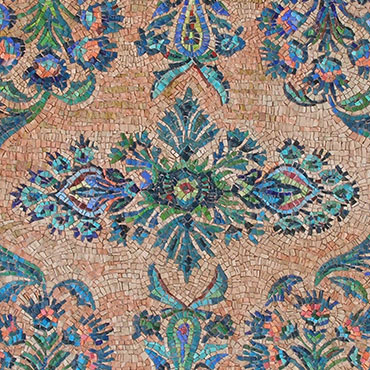 Pannello parietale. Ispirato a tappeto Sarugh, cm.120x90.